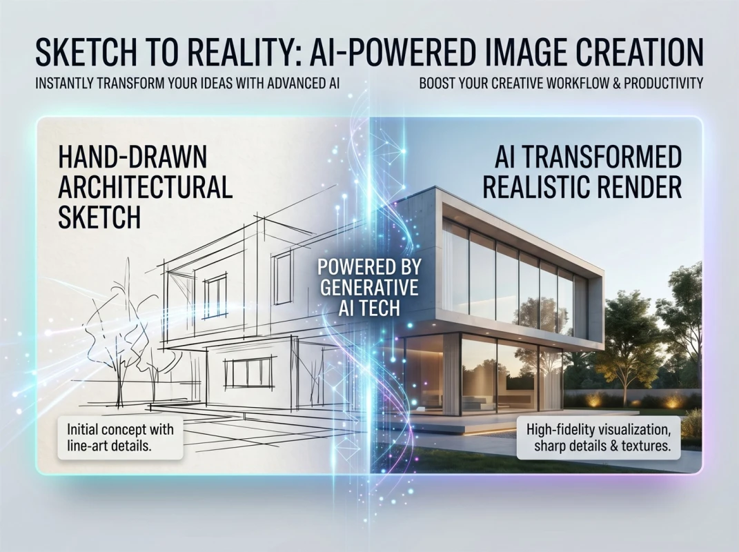 How to Turn Hand-Drawn Sketches into Realistic Images One-Click Conversion with Fast Image AI