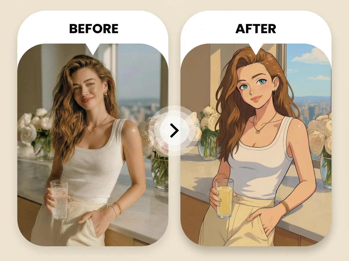 One-Click Cartoon from Text or Photo