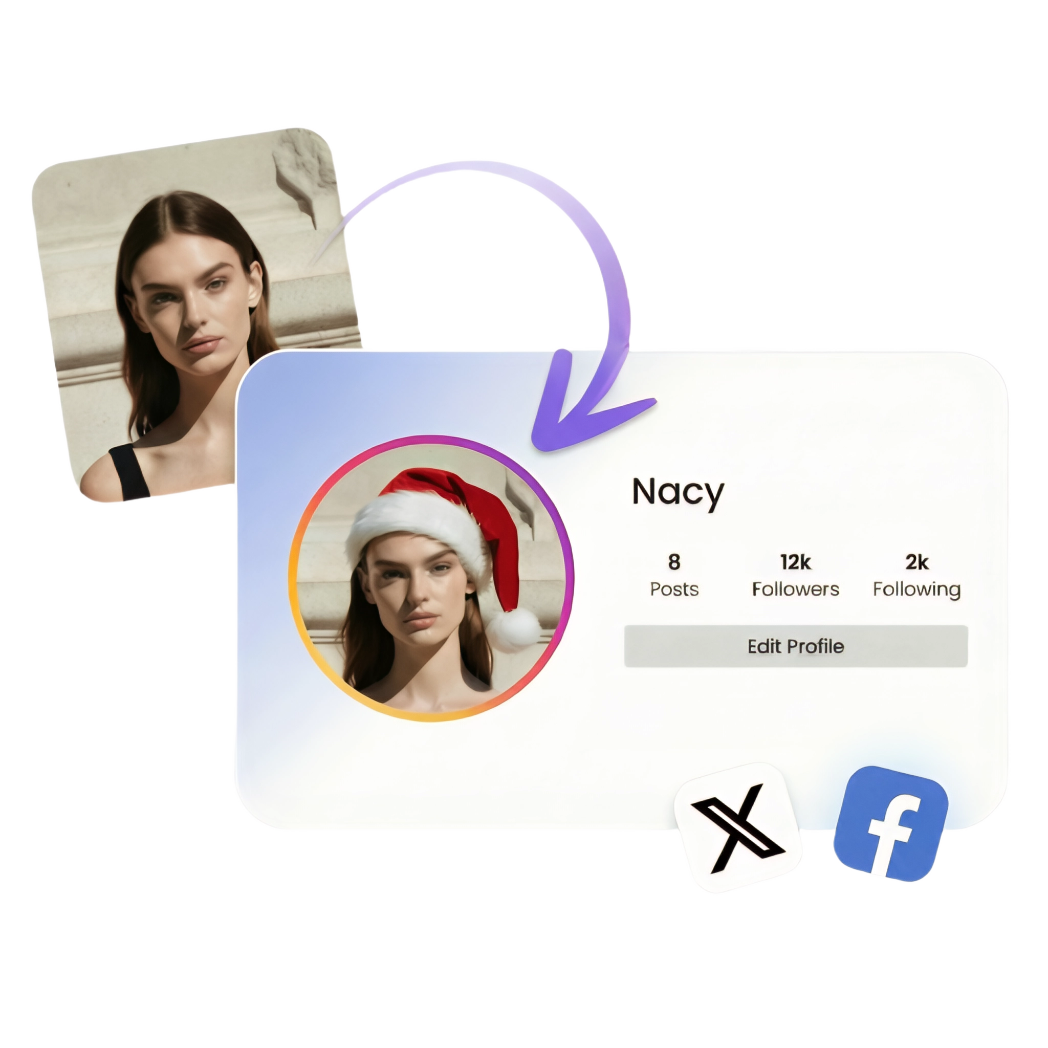 Add a Santa Hat to Your Profile Picture for a Festive Look